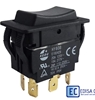 KEDU Electric Rocker Switches HY60B 20A- 125VAC, 15A-277VAC, 2HP 110-250VAC 6-Terminals Pushbutton Switch ON-OFF-ON.