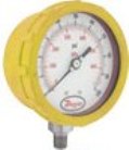 Series CC 4" Color Coded Pressure Gage Yellow Housing