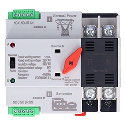 SP-63A2P, TRANSFER SWITCH 2P  63A ATS, front connection,  AC 240VAC