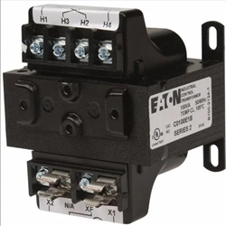 C0100E1B Eaton type MTE, industrial control transformer, pv: 120 x 240v, taps: none, sv: 24v, 55°c, 100 va