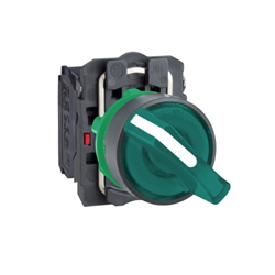 SCHNEIDER XB5AK123M5 Illuminated selector switch, green handle
