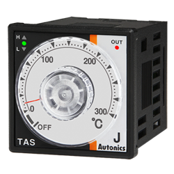 TAS-B4RJ3C Autonics Temp Control, 1/16 DIN, Analog, PID Control, Relay Output, J Thermocouple, 300 C, 100-240 VAC