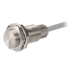 PRFT18-5DO-V Autonics Sensor, Inductive Prox, Full Metal, 5mm Sensing, M18 Round, Shielded, NO, 2 Wire, Oil Resistant Cable Type,10-30 VDC