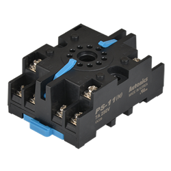 PS-11 Autonics Socket, 11-Pin, (0.8N.m) For Surface or DIN Rail Mounting, With Clip