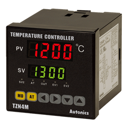 TZN4M-24R Autonics PID Temp Control, W72xH72mm, Digital, Relay Output, 2 Alarm Outputs, 100-240 VAC