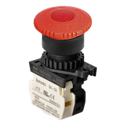 S2ER-E4RBD Autonics Illuminated Emergency Stops Ø22/25, RED, Haed ø40, 1 Normal Close, LED 12-30VDC/AC,S2ER-E4R /w SA-CB, SA-LDR