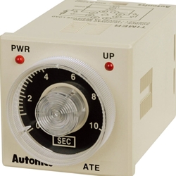 Autonics ATE-6M Analog On-Delay Timer Relay, 6-Minute Fixed Time, 110/220 VAC, 8-Pin Plug-In