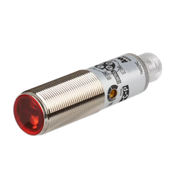 Autonics BRQM400-DDTA-C-P Cylindrical Diffuse Reflective Photoelectric Sensor, M18, PNP Open Collector, M12 Connector, 400 mm Range