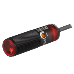 Autonics BRQP100-DDTA Cylindrical Diffuse Reflective Photoelectric Sensor, M18, NPN Open Collector, 100 mm Sensing Distance
