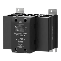Autonics SRH1-A260-N Solid State Relay (SSR), Single-Phase Analog Input,  Integrated Heatsink, 60A, 100–240VAC Load, 4–20mA Input